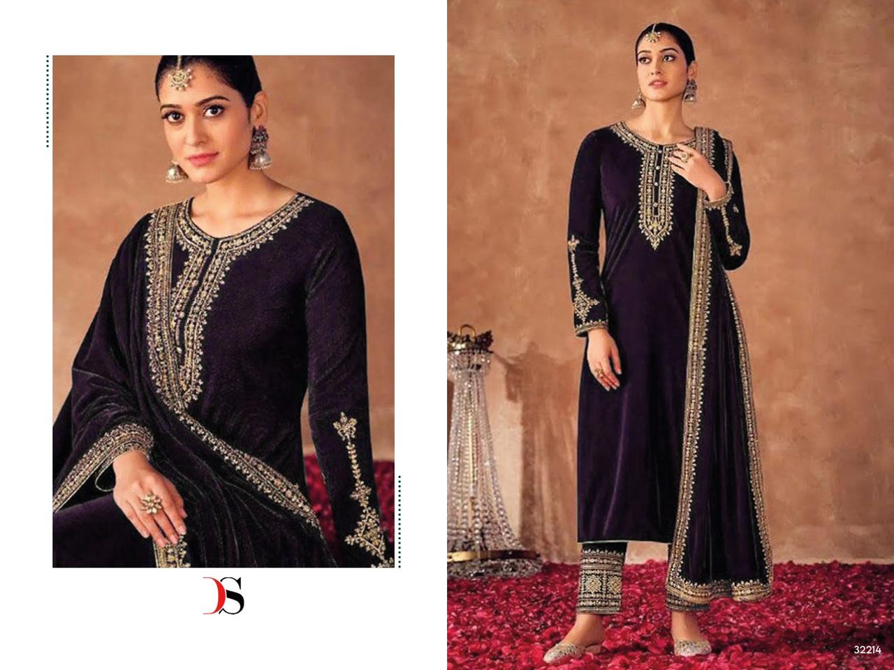 Deepsy Velvet 23 Velvet Embroidery Wedding Salwar Suits
